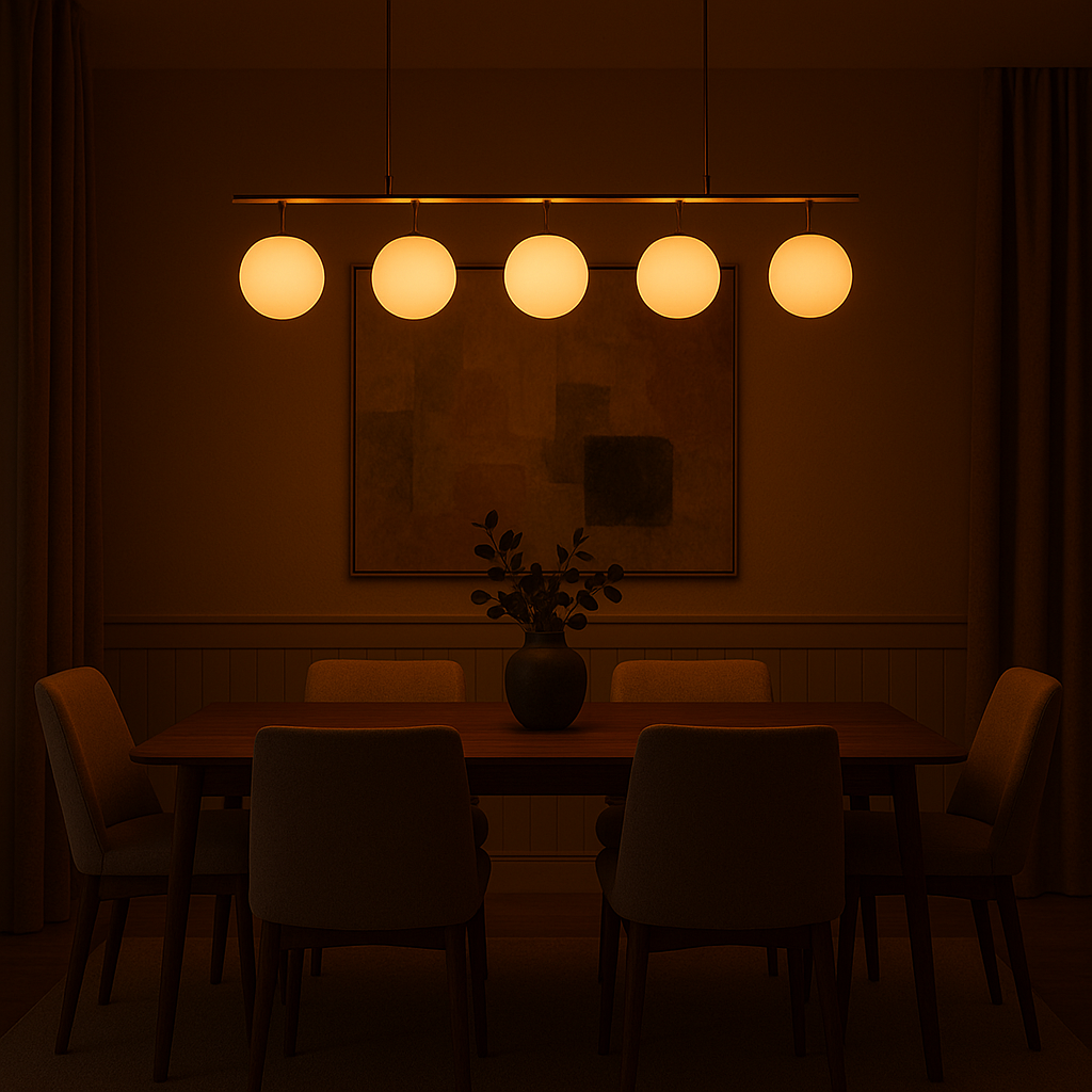 Ambient dining lighting design