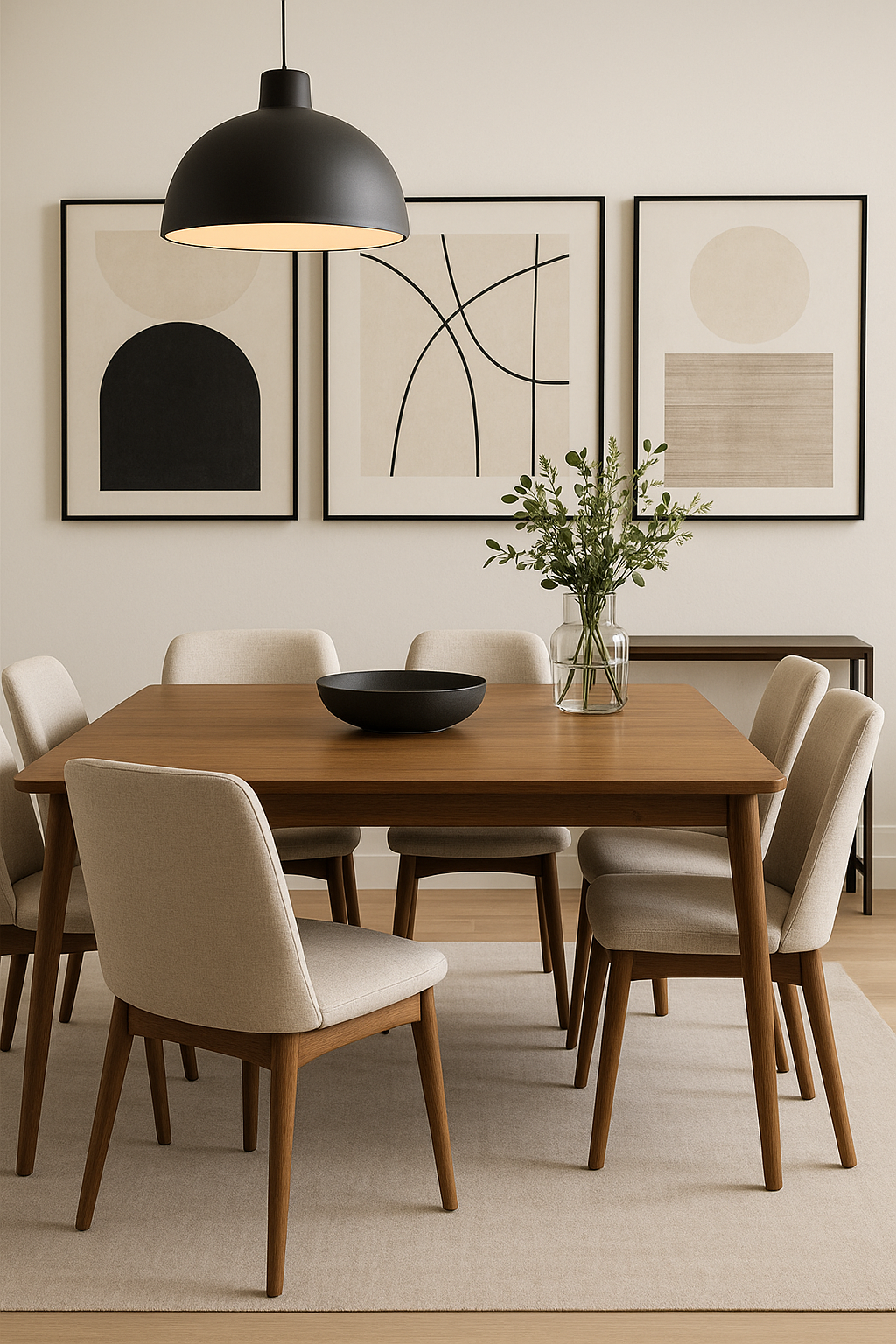 Dining table and seating