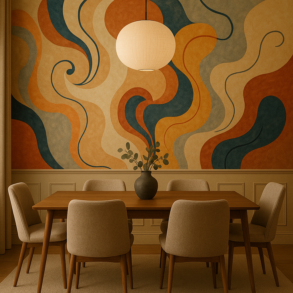 Artistic dining room wall