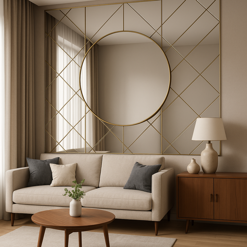Modern Mirror Accent Wall